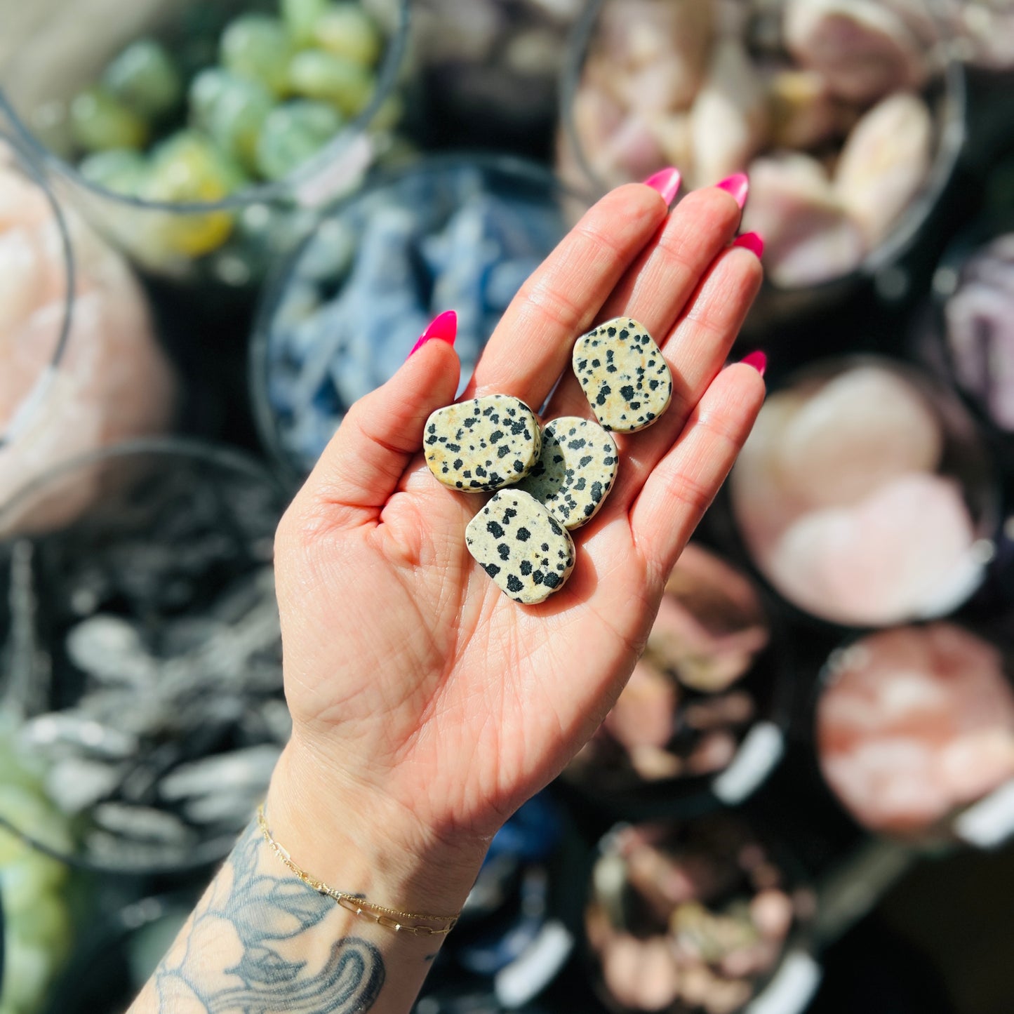 Dalmatian Jasper Flat Stone