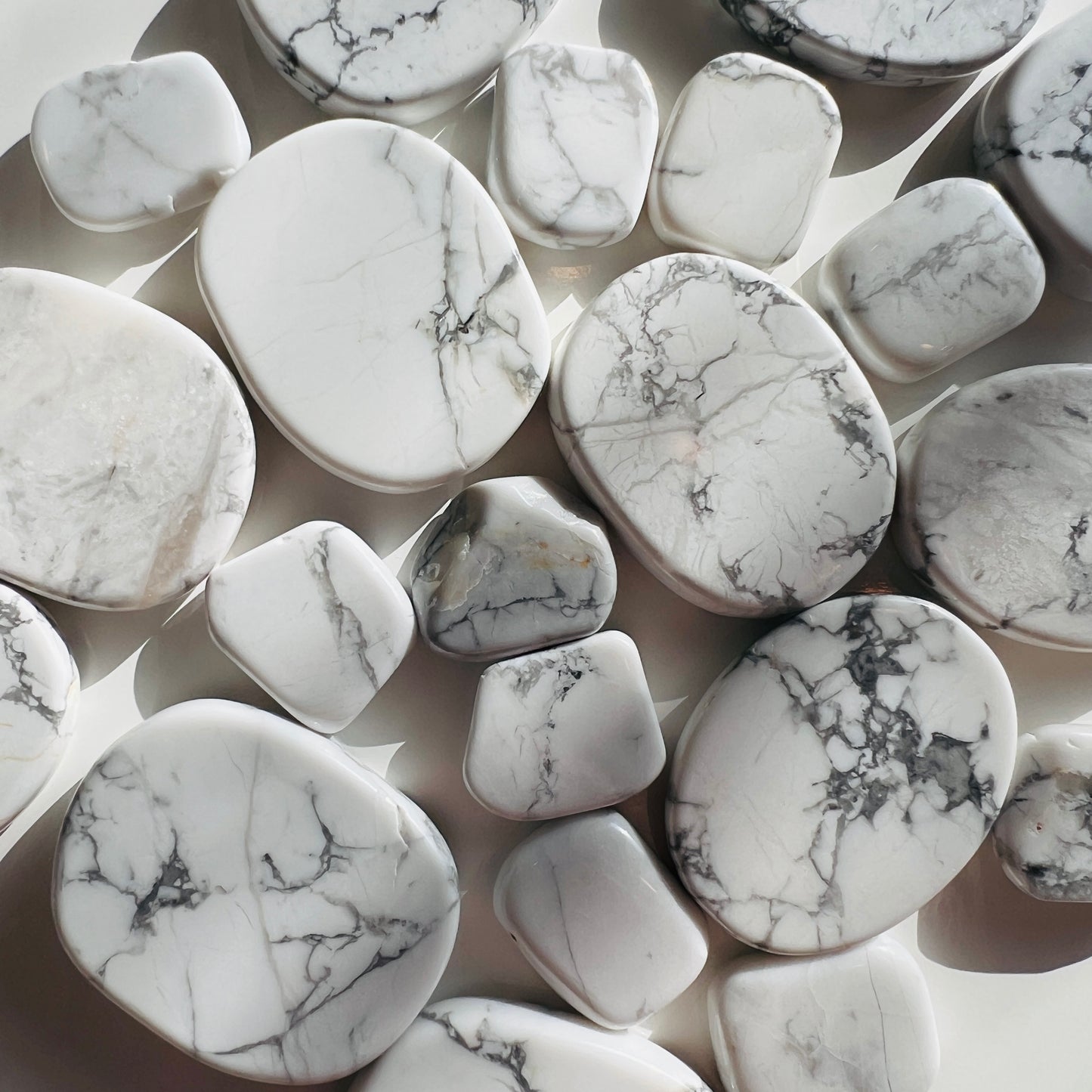 White Howlite Flat Stone