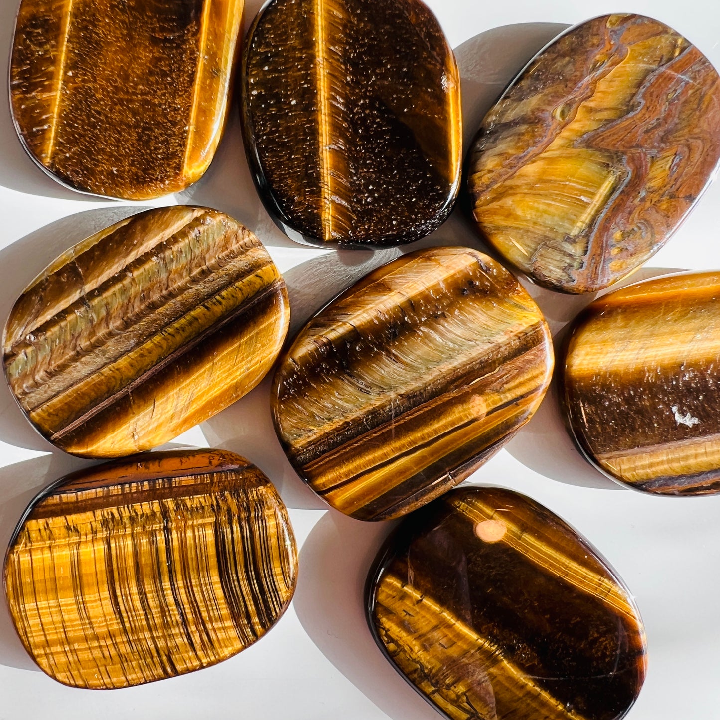 Tiger's Eye Flat Stone