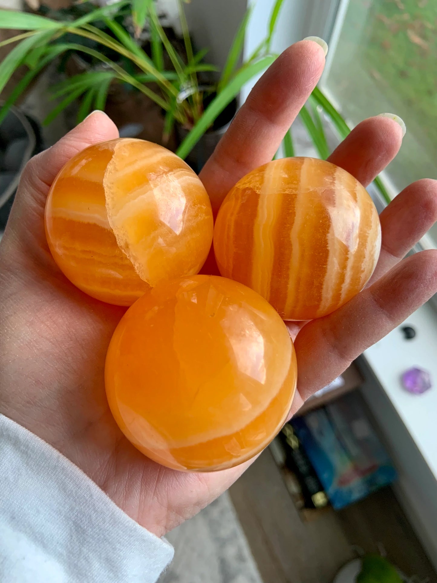 Orange Calcite Sphere