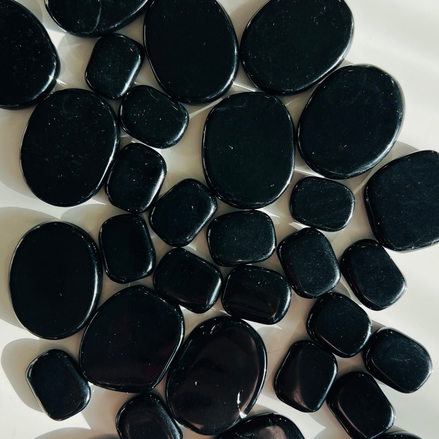 Black Obsidian Flat Stone