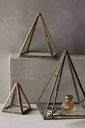 Medium Glass Pyramid Display Case