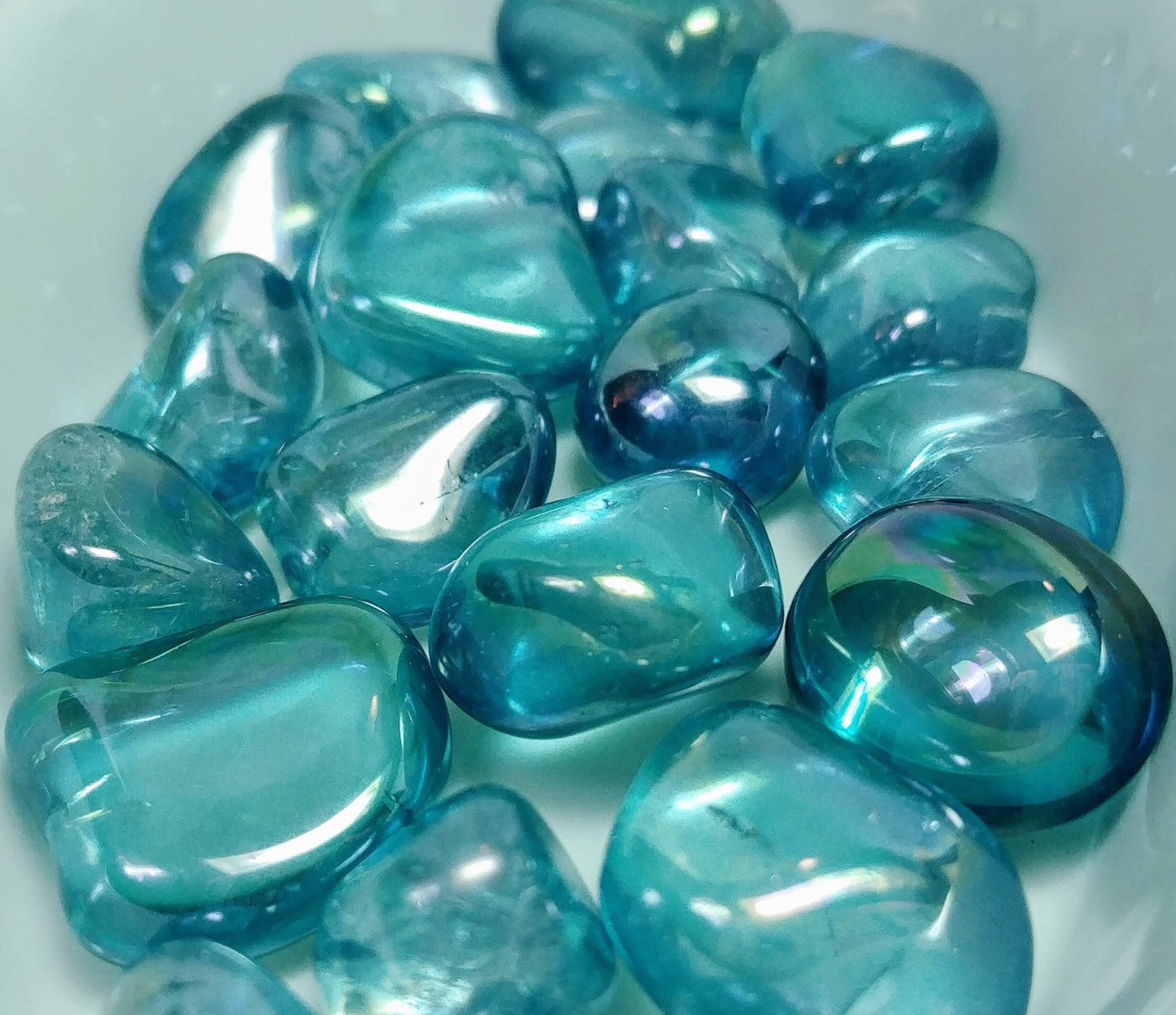 Tumbled Blue Aura Quartz