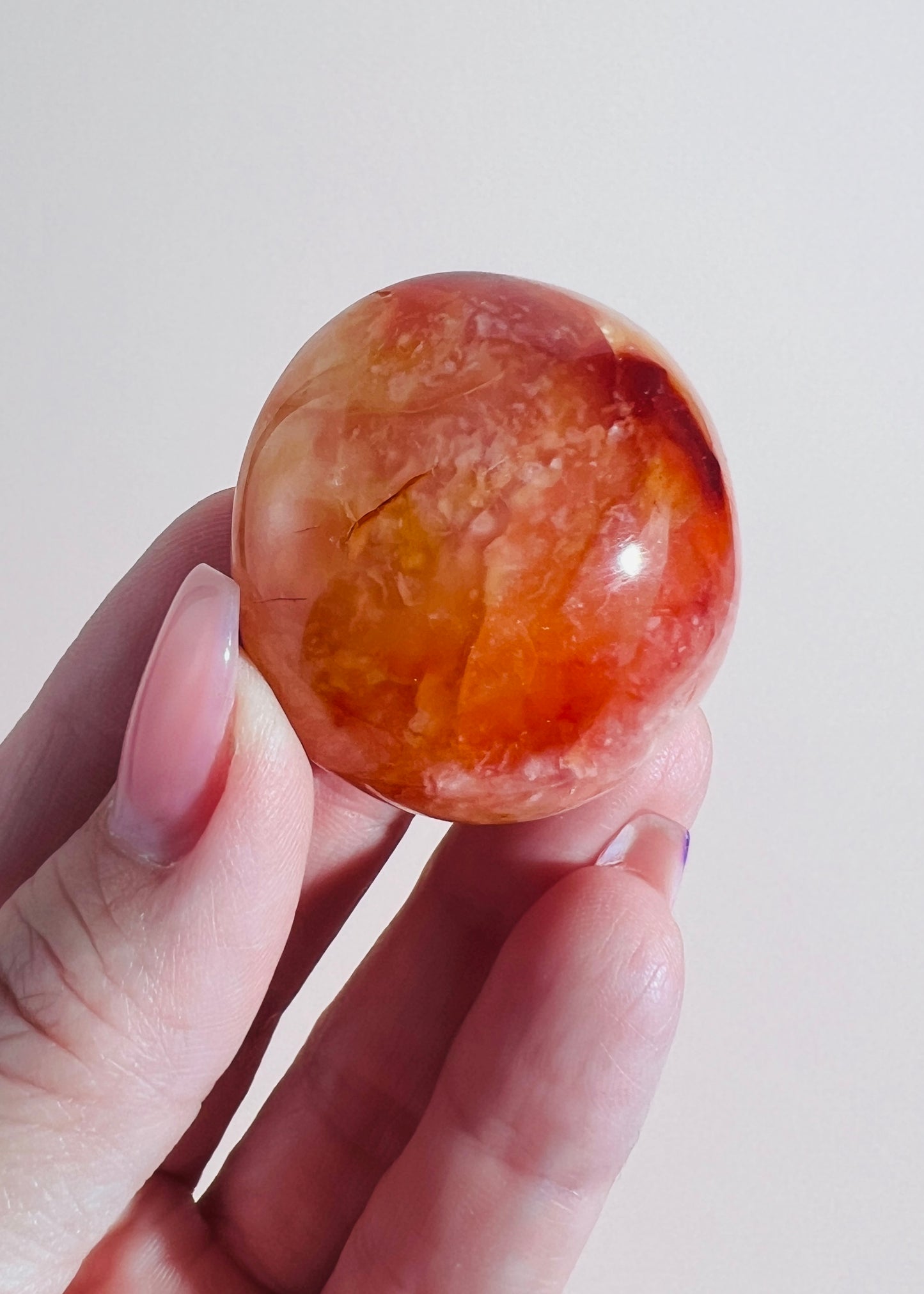 Carnelian Palm Stone