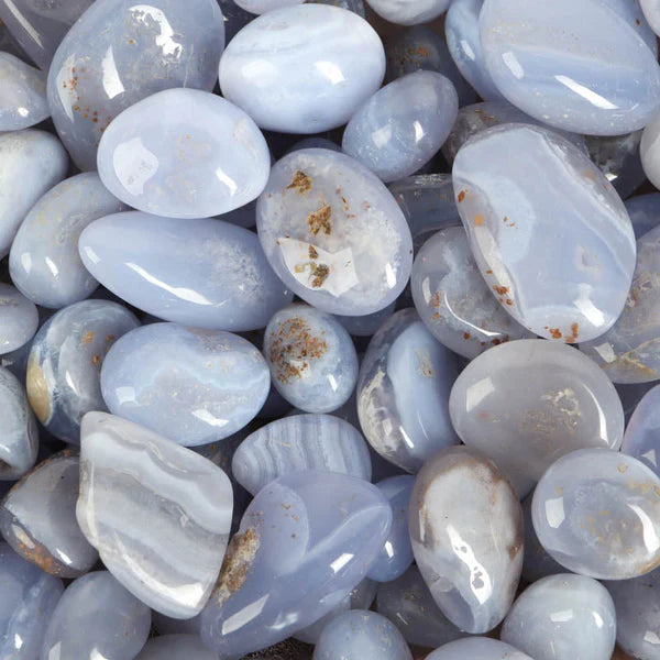 Tumbled Blue Chalcedony