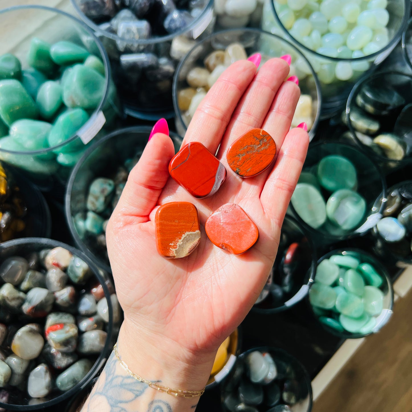 Red Jasper Flat Stone