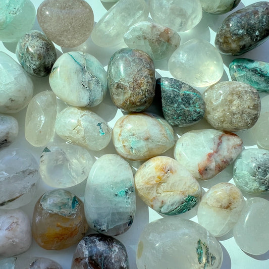 Chrysocolla w/ Quartz Tumbled