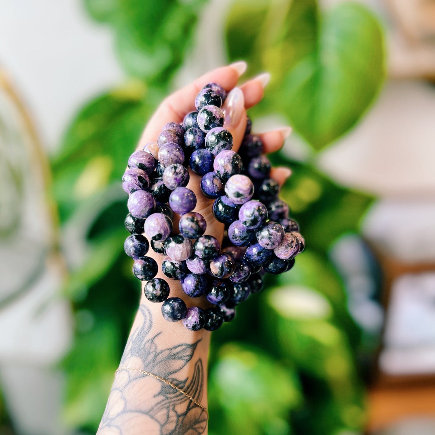 Charoite Beaded Bracelet
