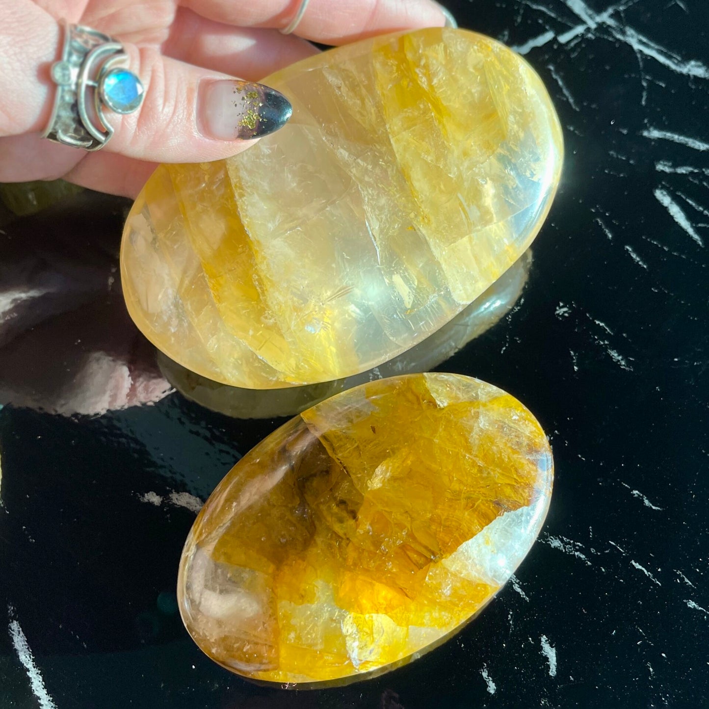 Golden Healer Palm Stone