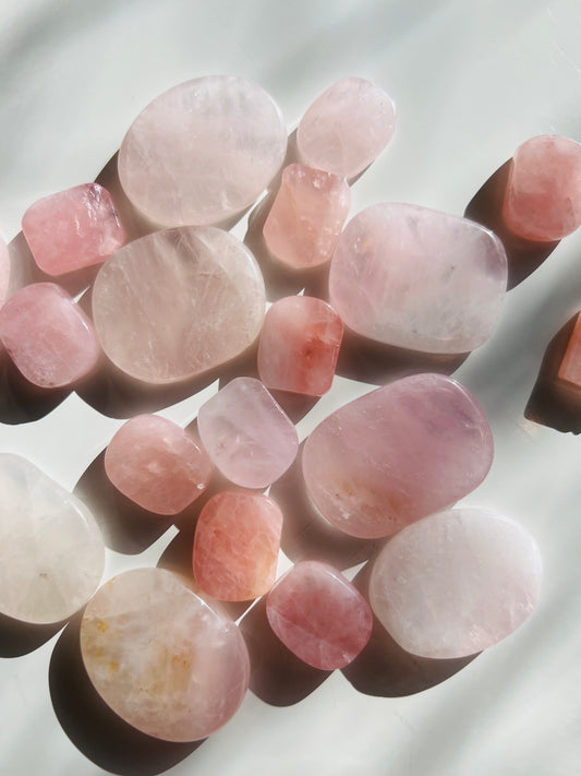 Rose Quartz Flat Stone