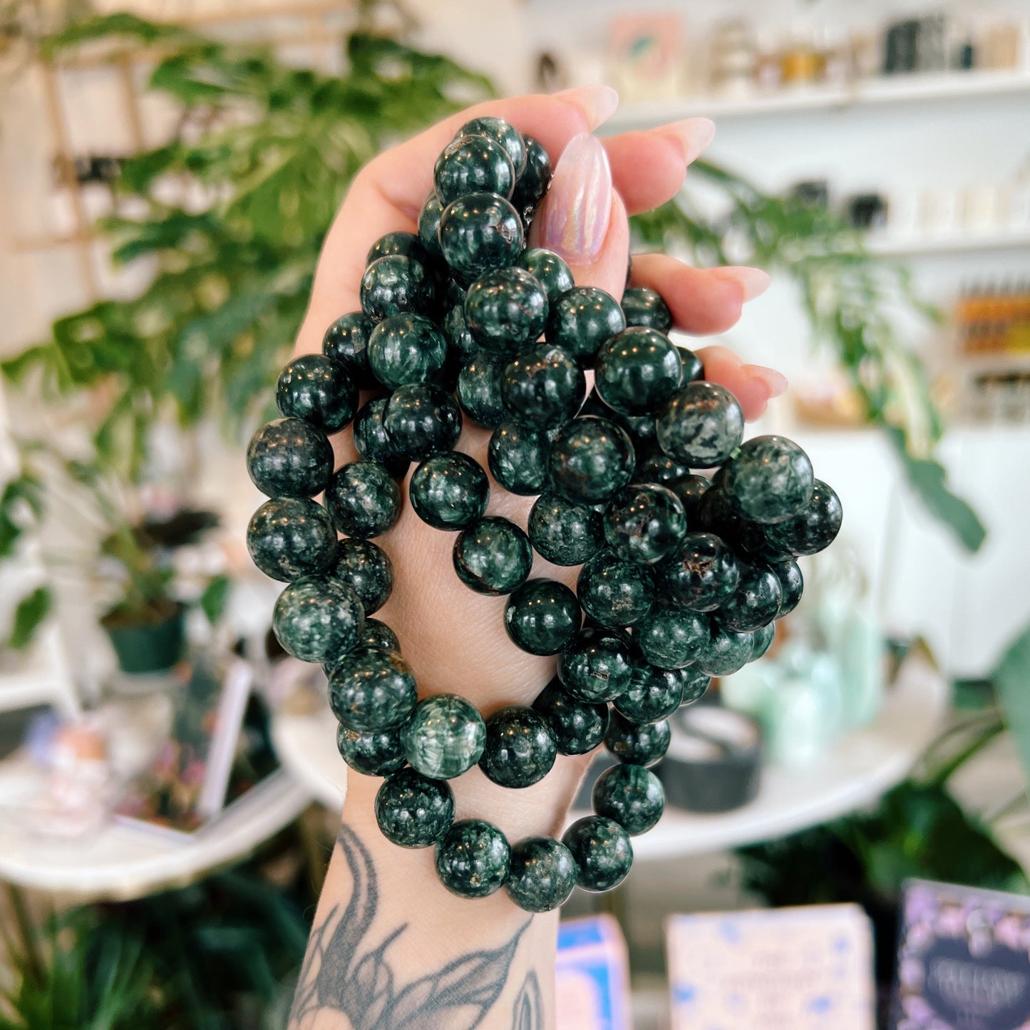 Seraphinite Beaded Bracelet