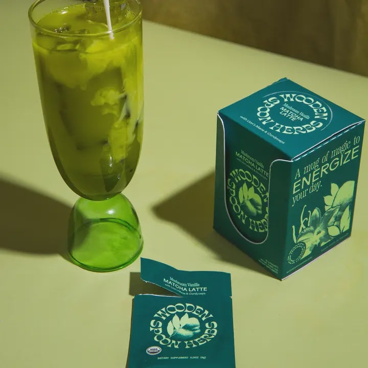 Mushroom Vanilla Matcha Latte