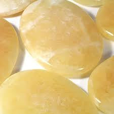 Orange Calcite Palm Stone