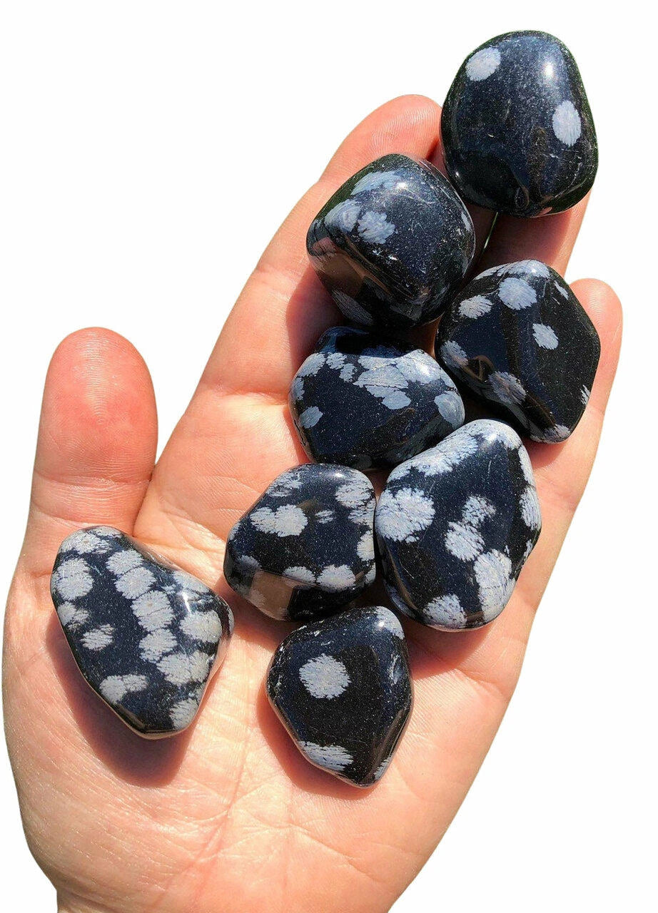 Tumbled Snowflake Obsidian