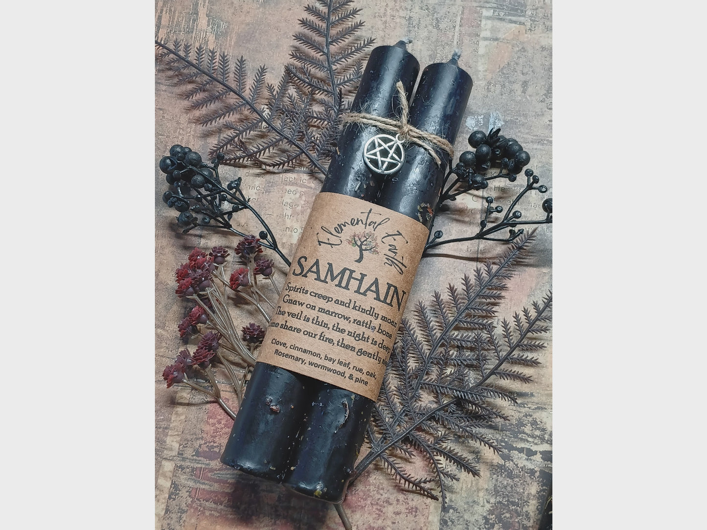 Samhain Ritual Candles Taper Halloween Candles