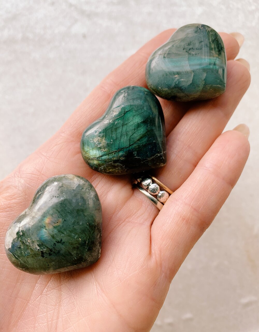 Labradorite Heart Shaped Stone