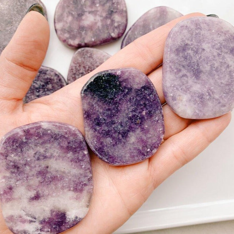 Lepidolite Flat Stones