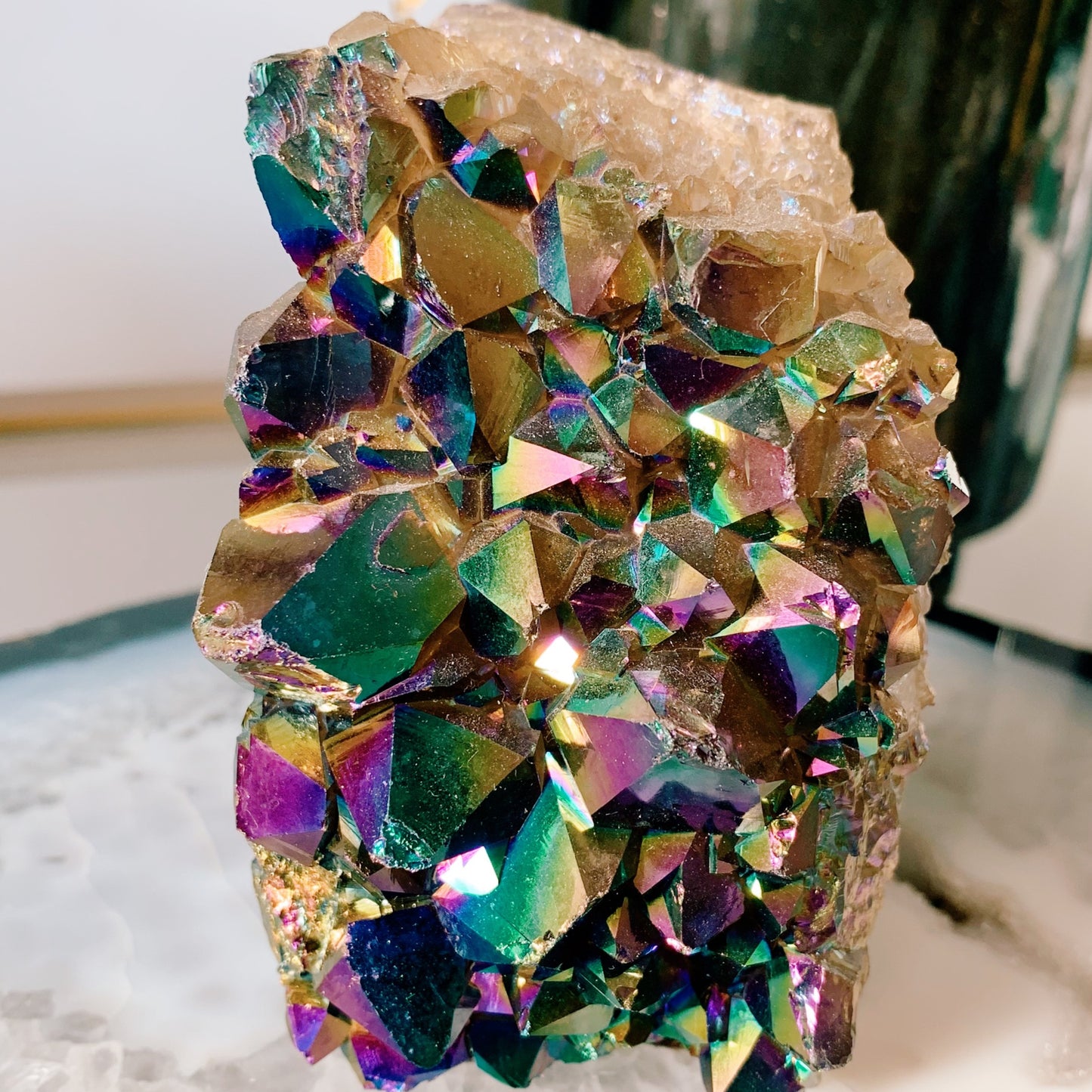 Standing Rainbow Amethyst Chunk