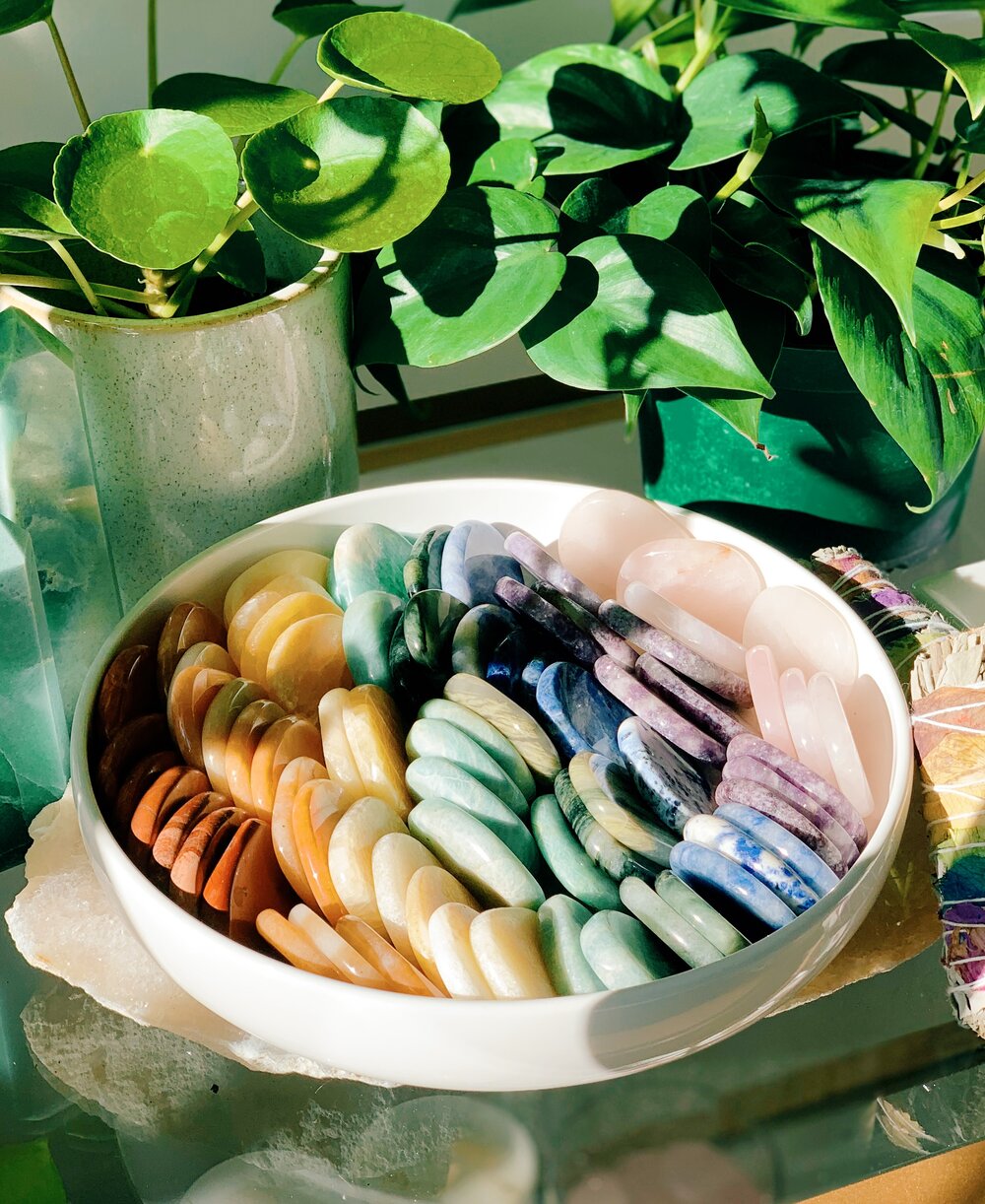 Rainbow Palm Stone Set