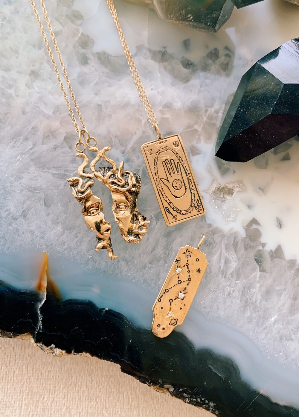 Moon Tarot Card Necklace