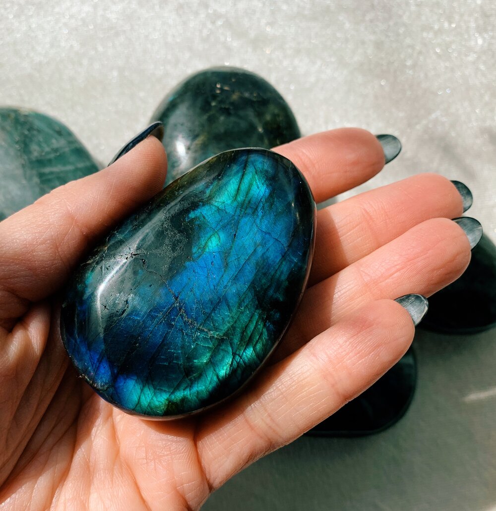 Labradorite Large Palm Stone