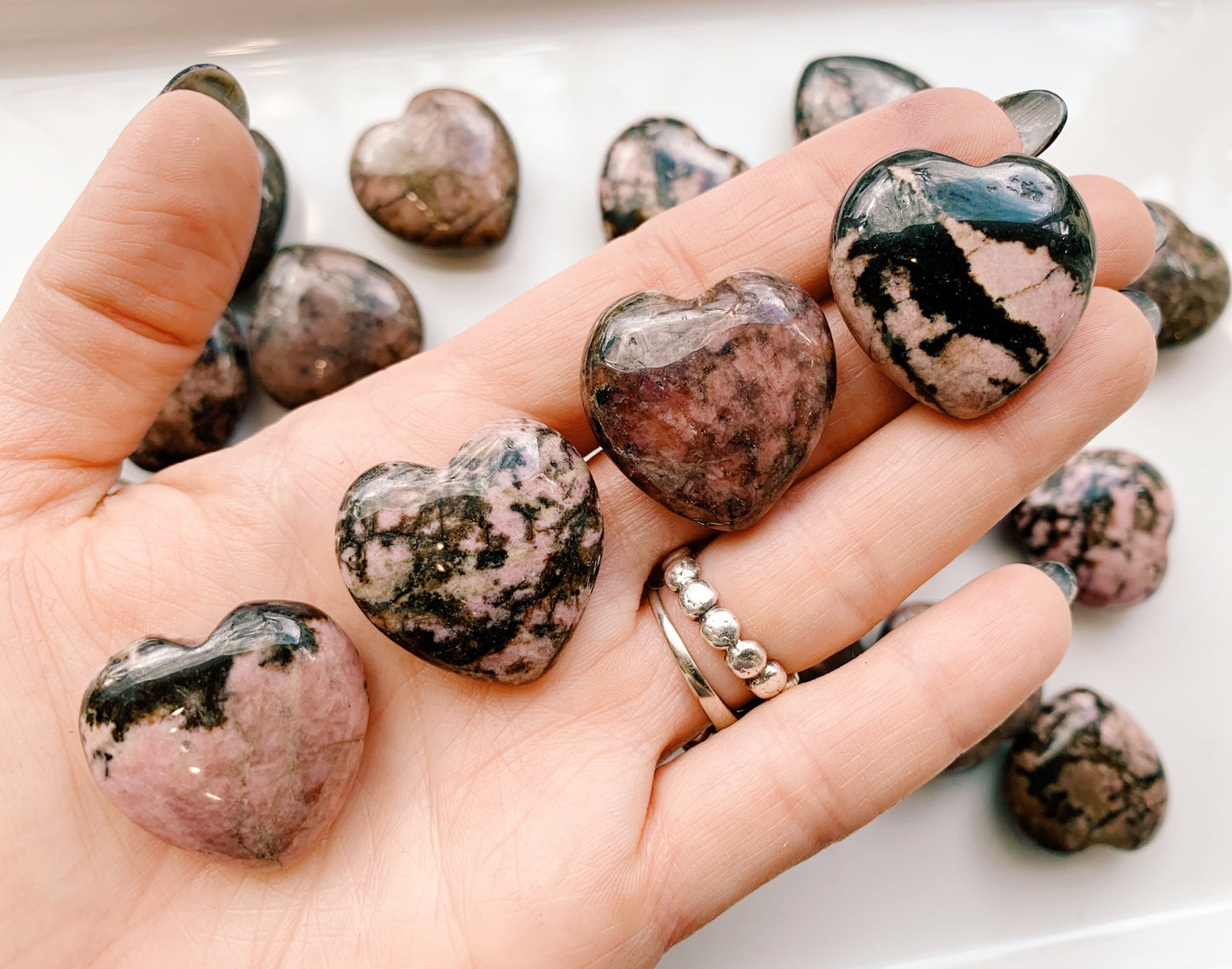 Rhodonite Heart