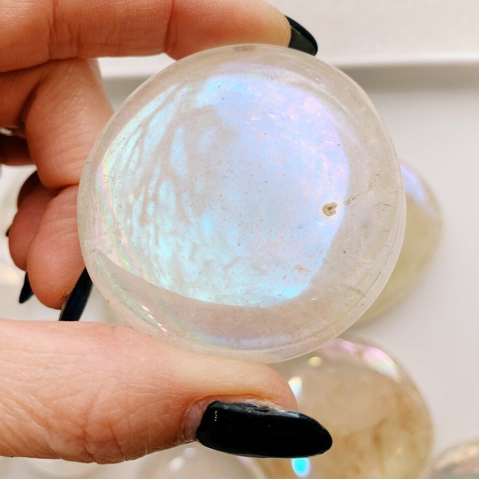 Aura Quartz Palm Stone
