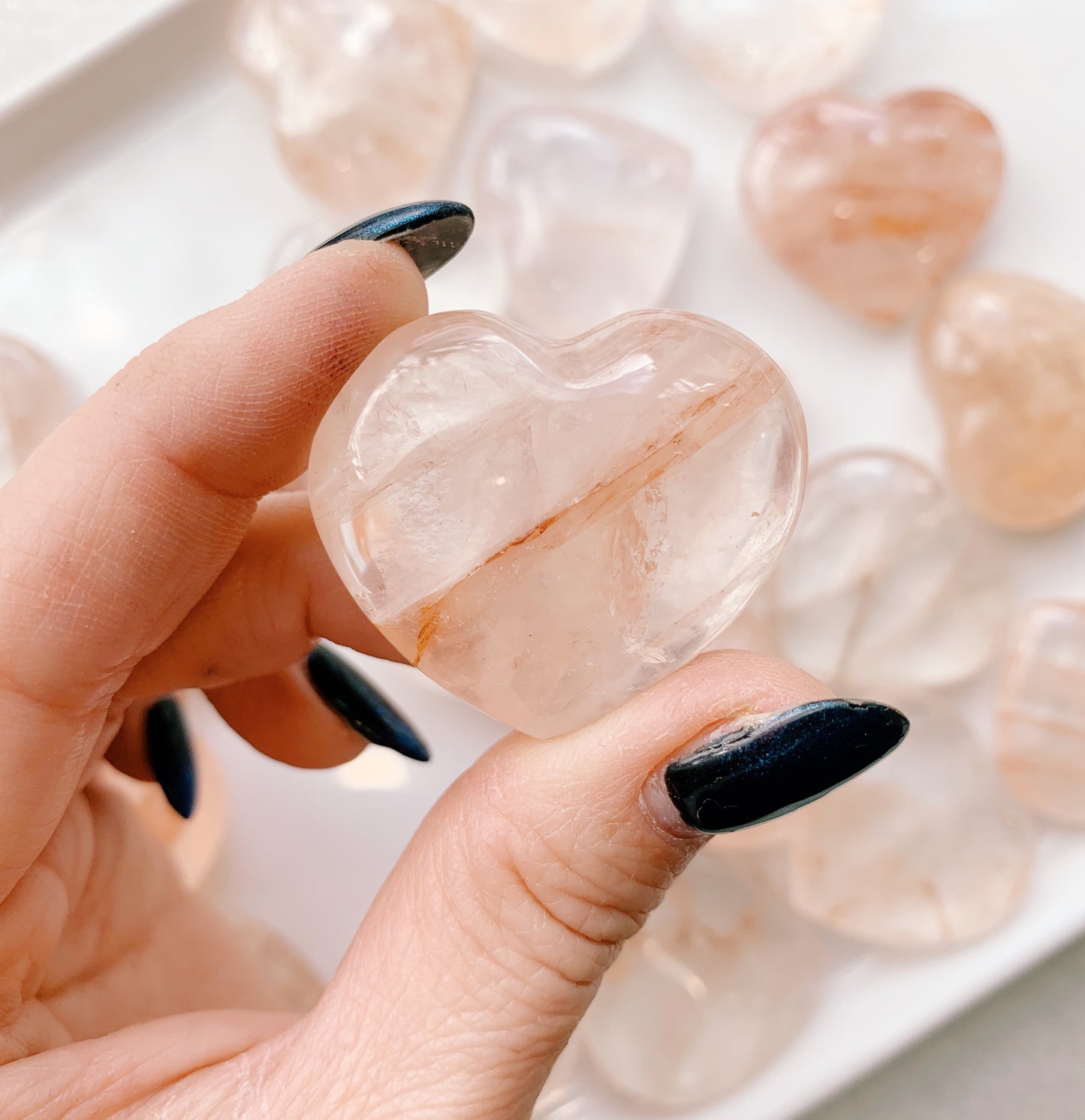 Fire Quartz Heart Shaped Stone