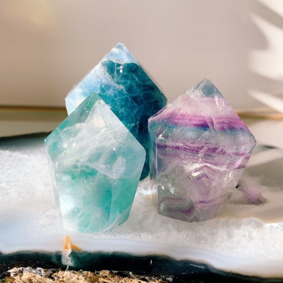 Fluorite Short Tower 2.5" - 3"