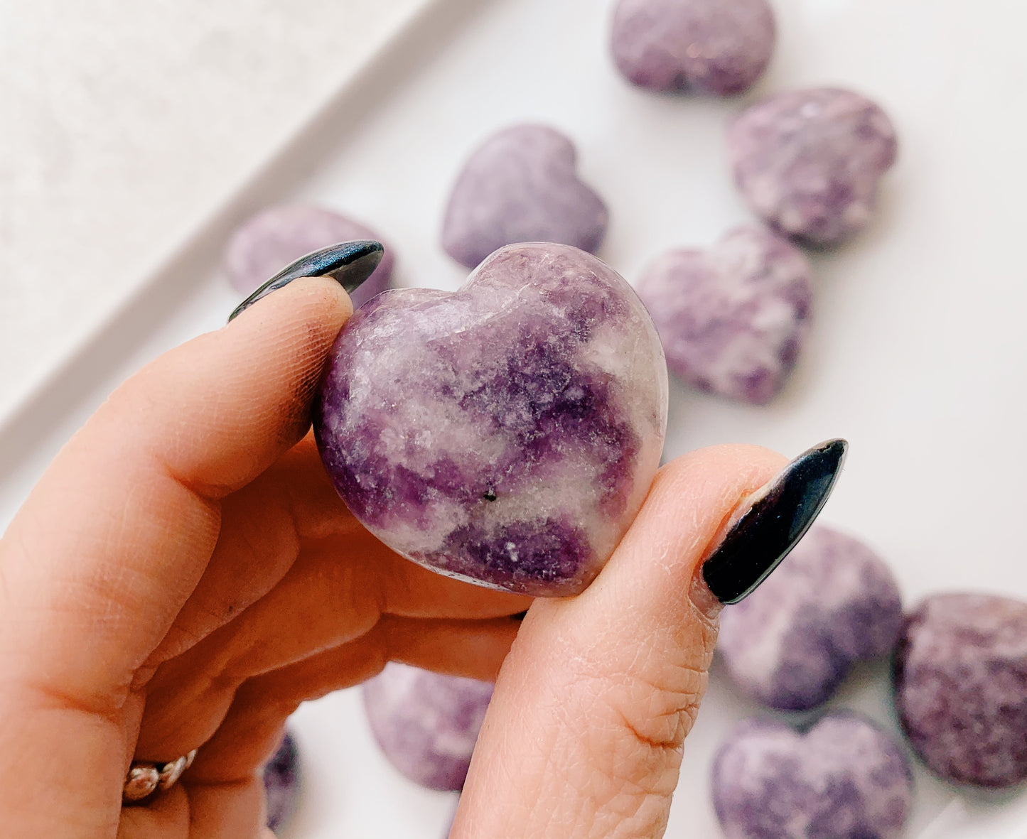 Lepidolite Heart Shaped Stone