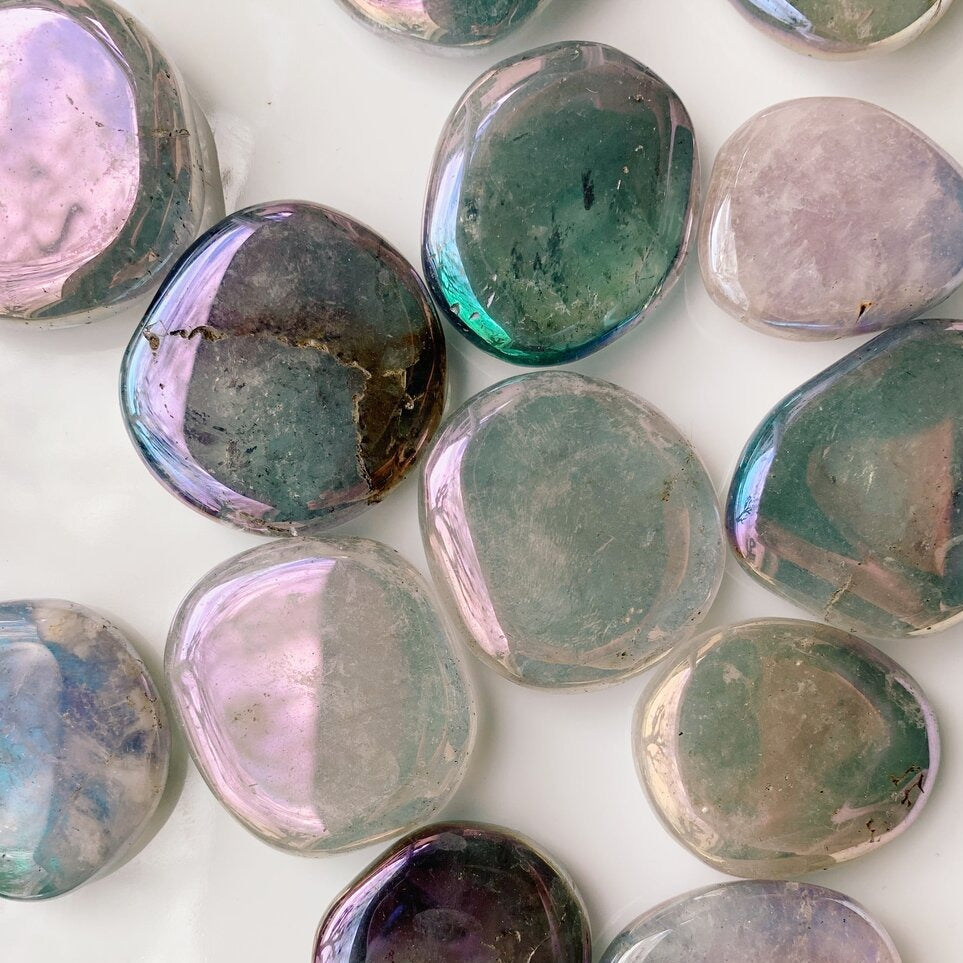 Aura Quartz Palm Stone