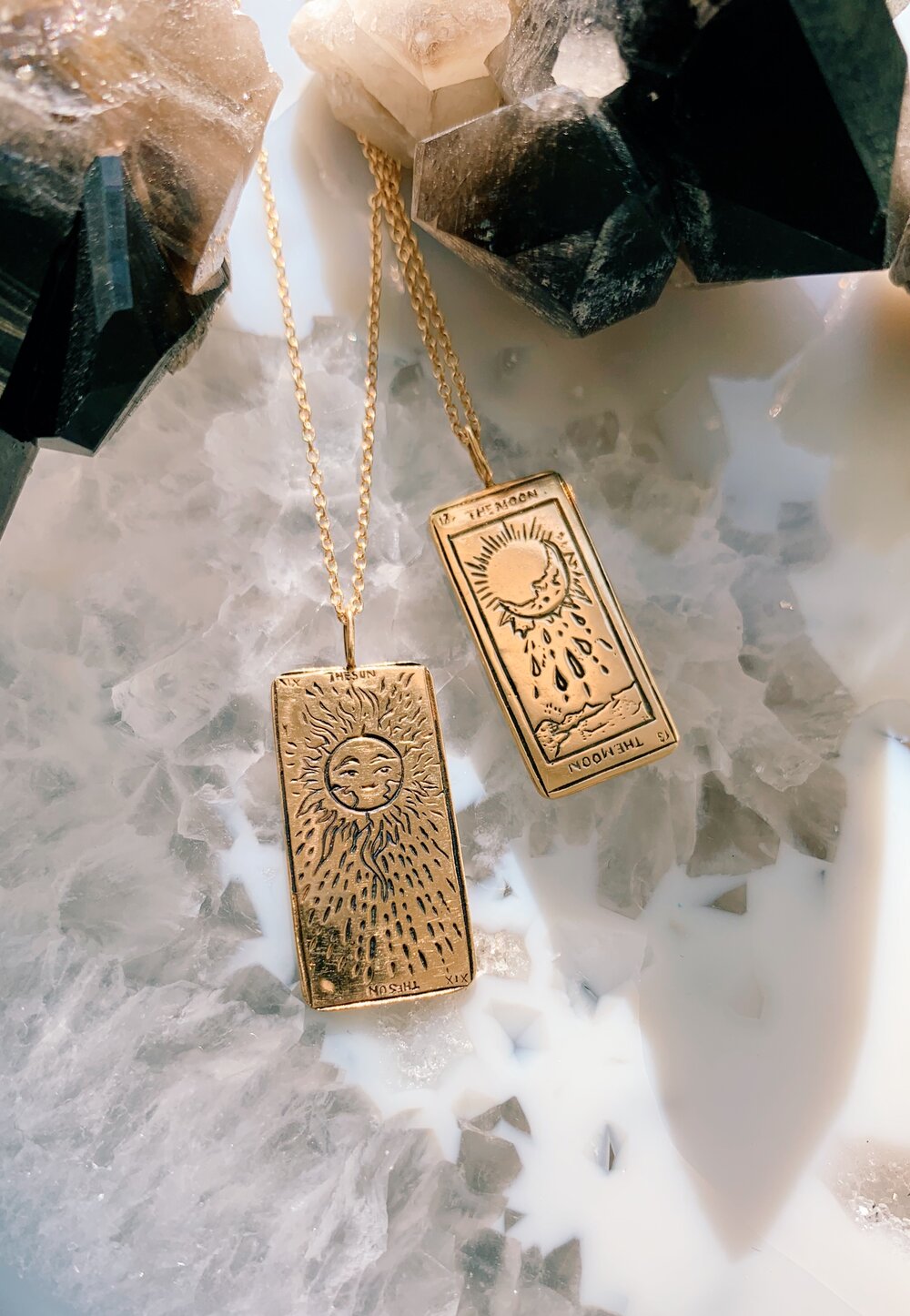 Moon Tarot Card Necklace