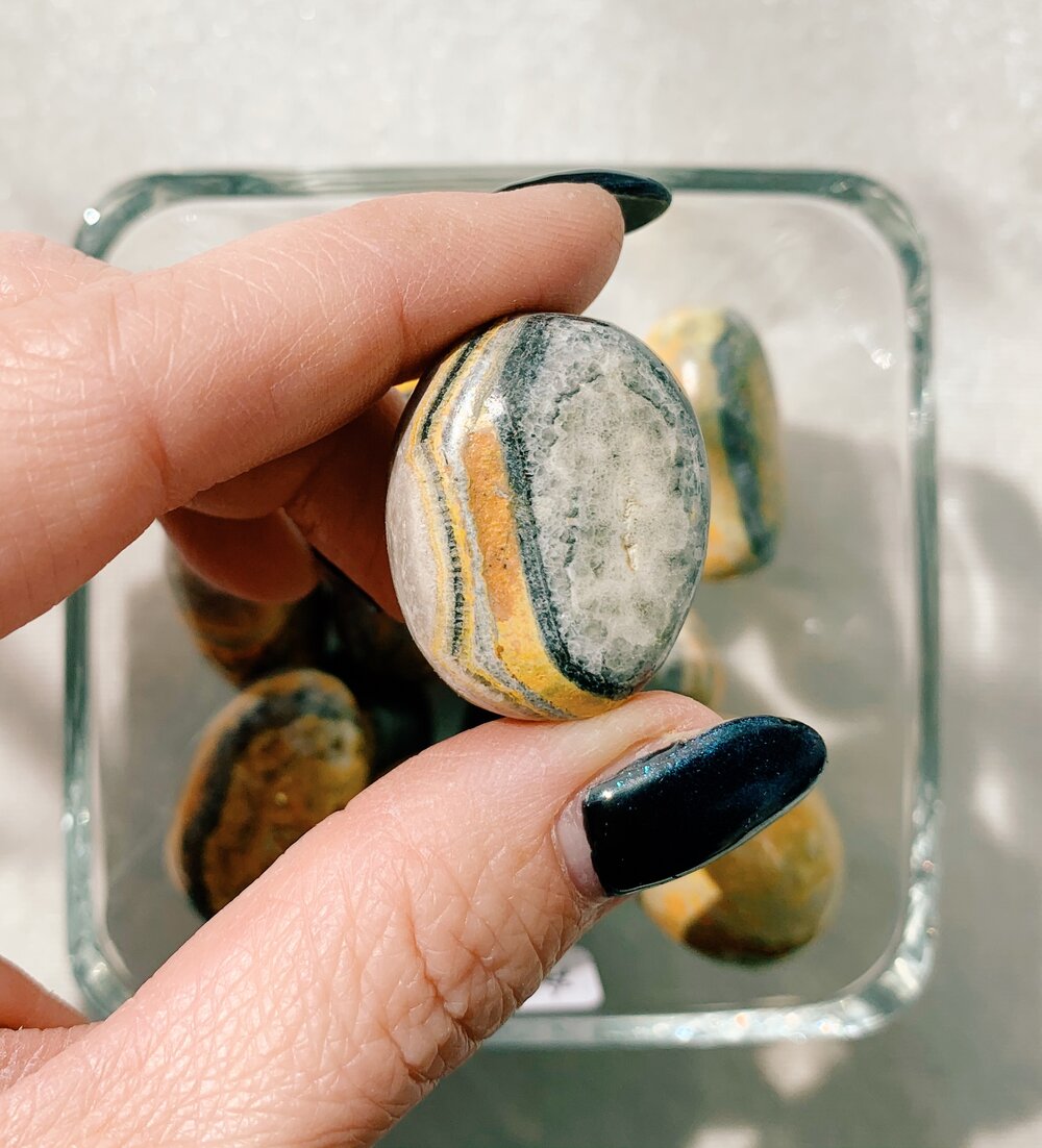 Bumble Bee Jasper Tumbled Stone