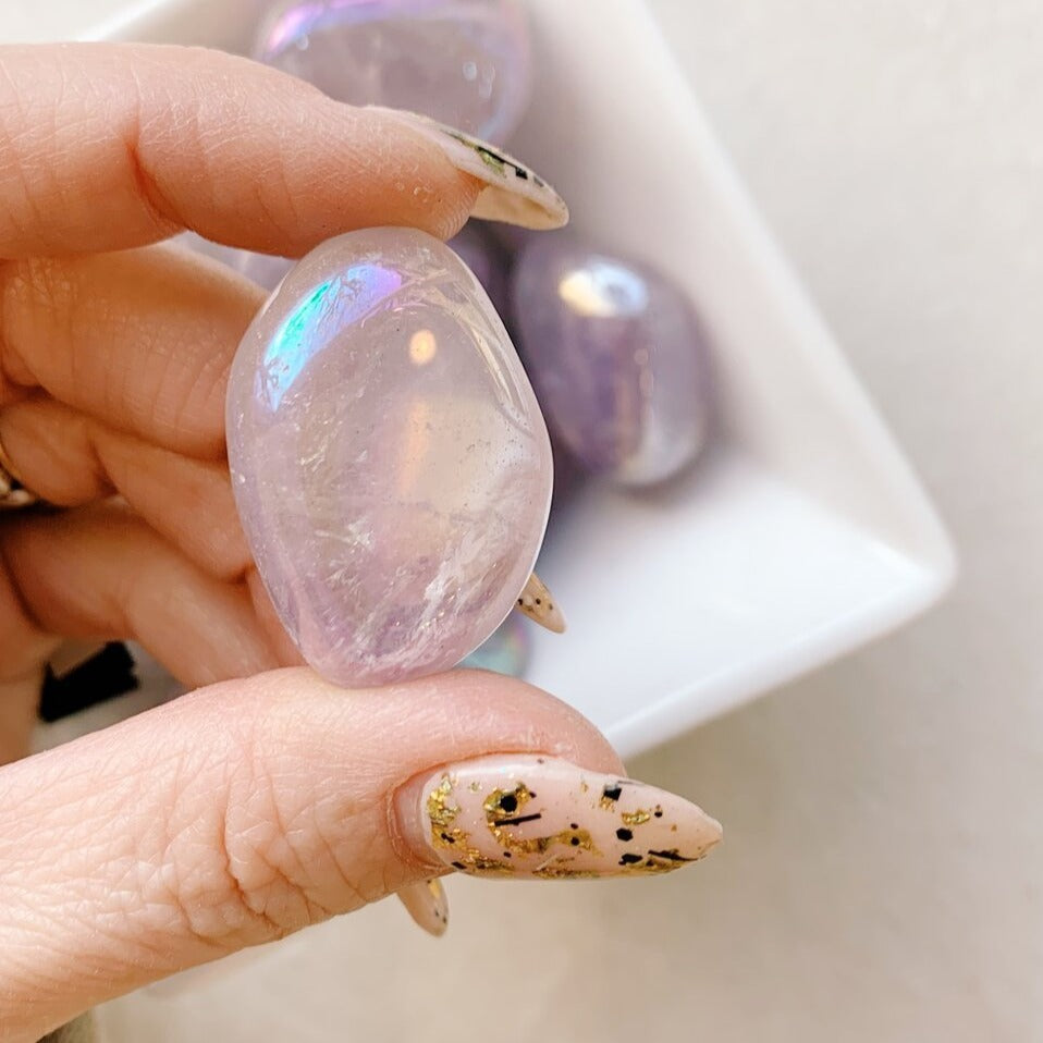 Angel Aura Quartz  Tumbled