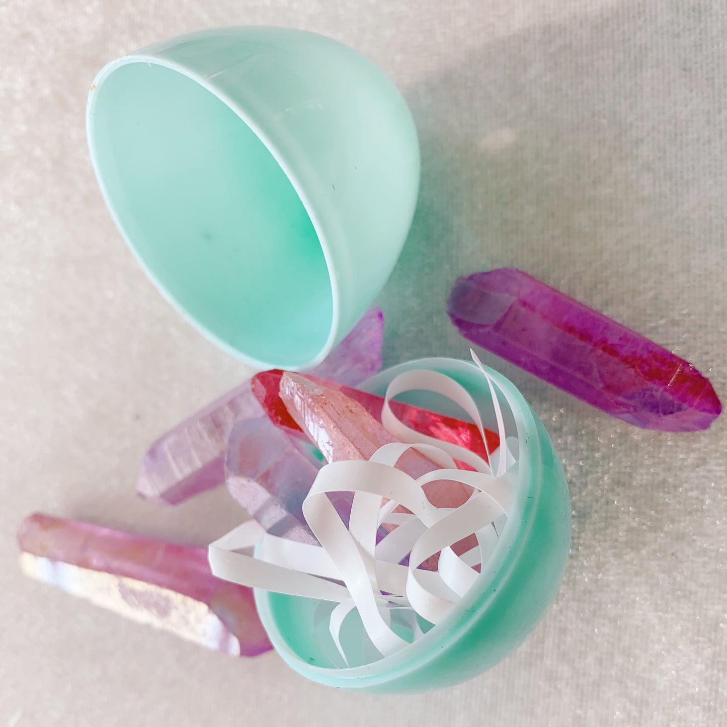 Crystal filled Easter Eggs