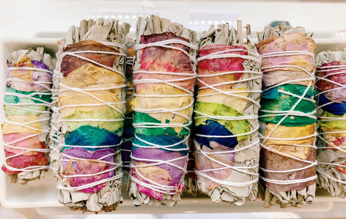 Seven Chakra Dried Flower Sage