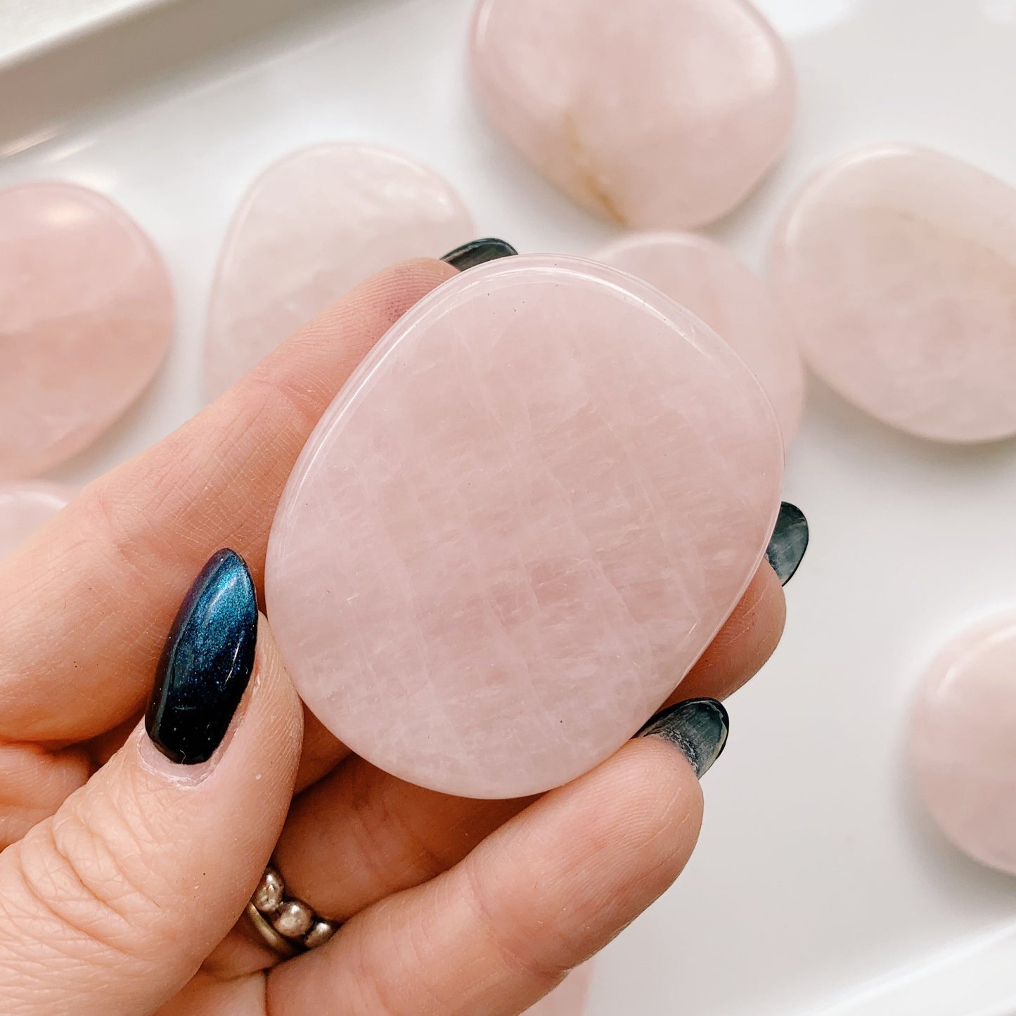 Rose Quartz Flat Stone