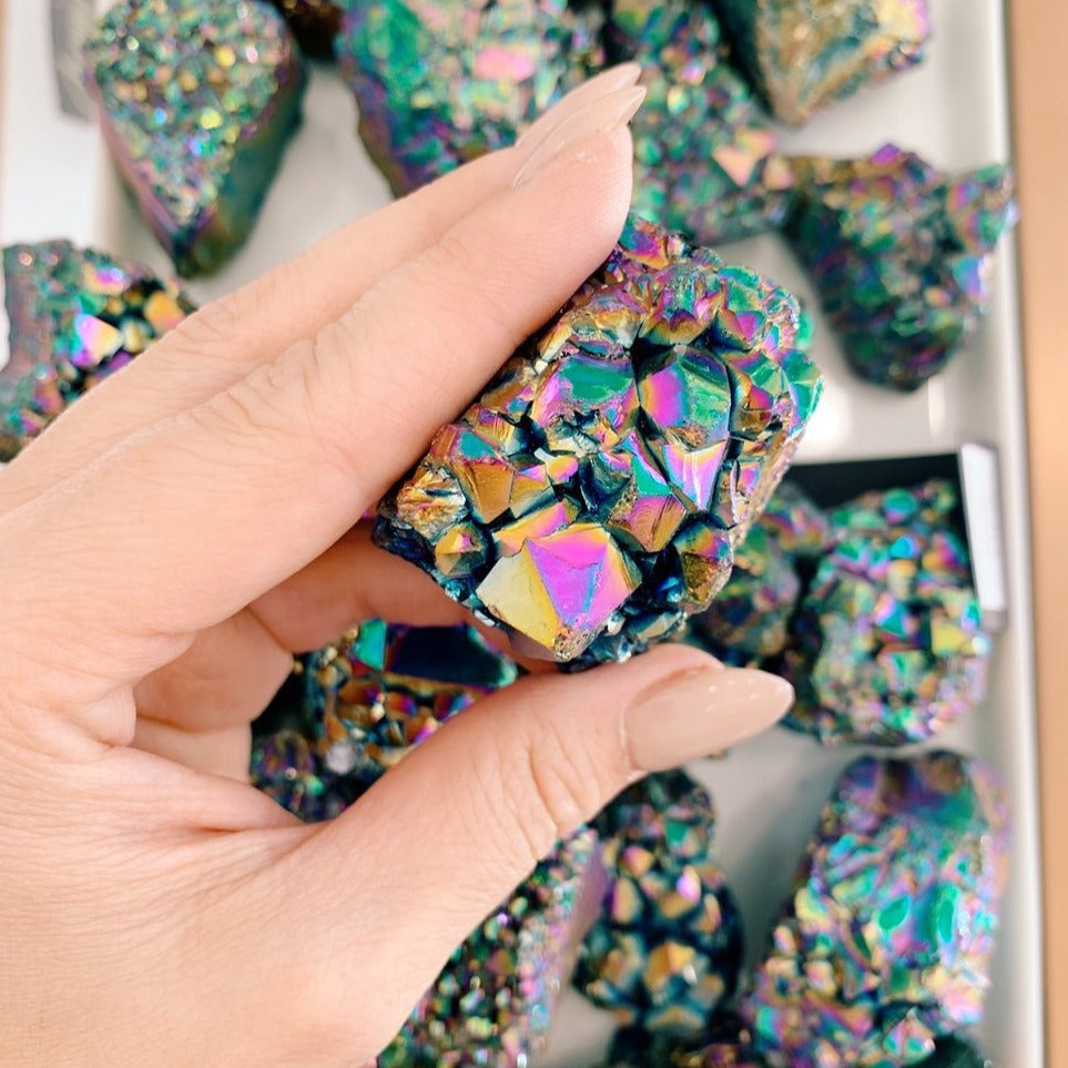 Aura Amethyst Cluster