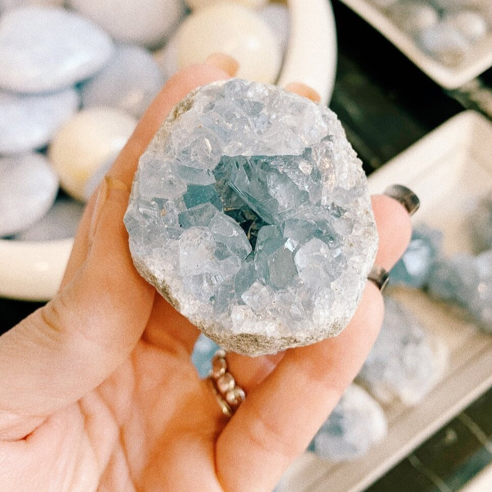 Blue Celestite Geode