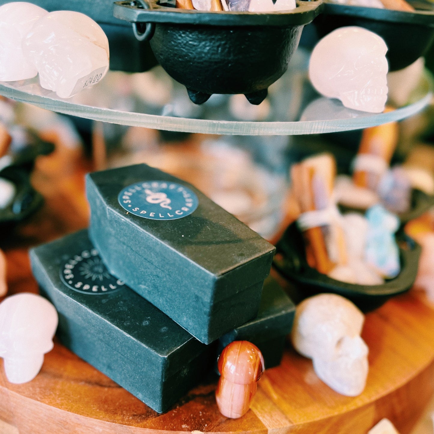 Crystal filled Coffin