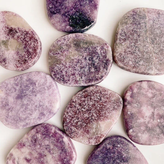 Lepidolite Flat Stones