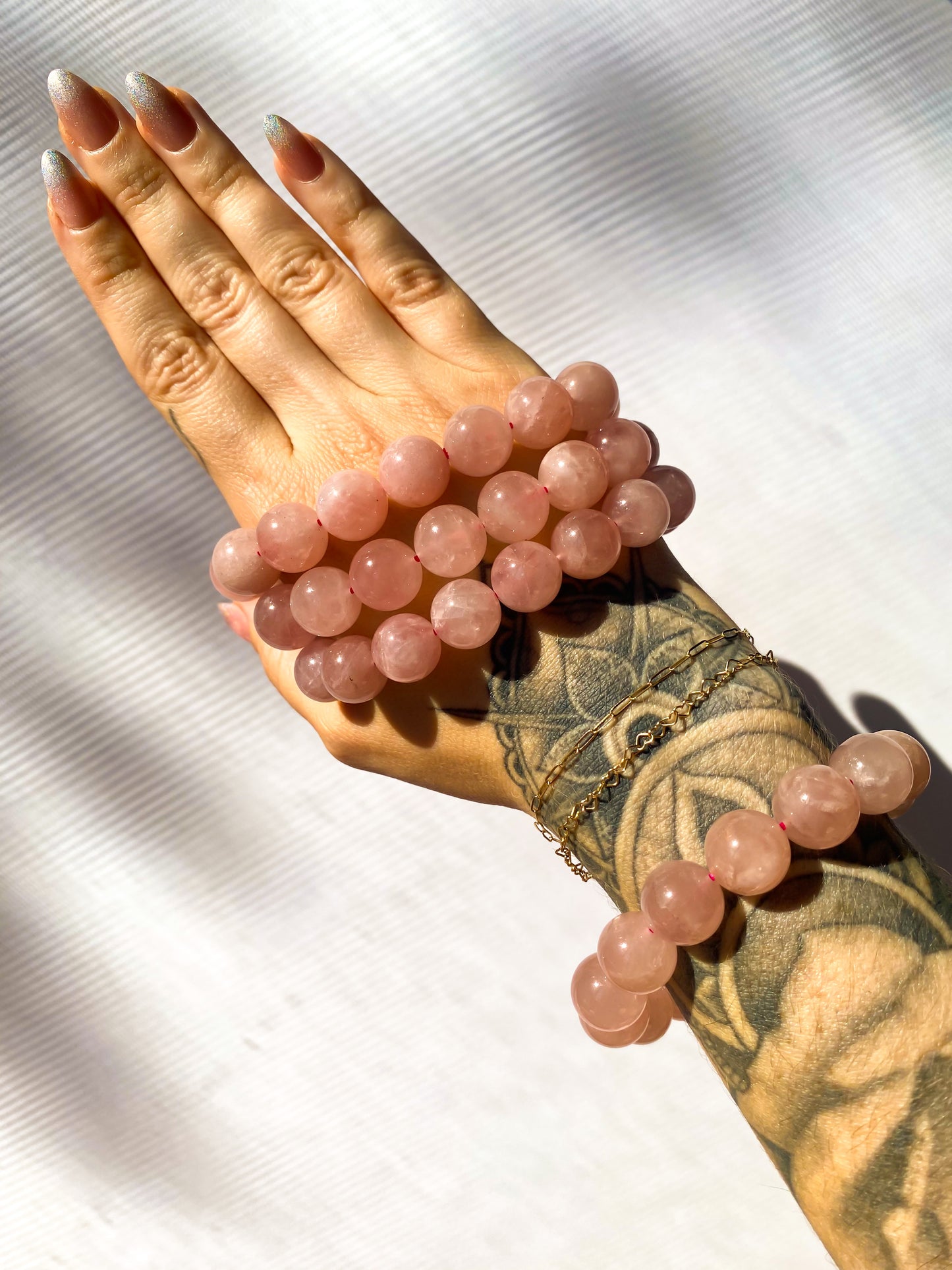 Rose Quartz Beaded Bracelet