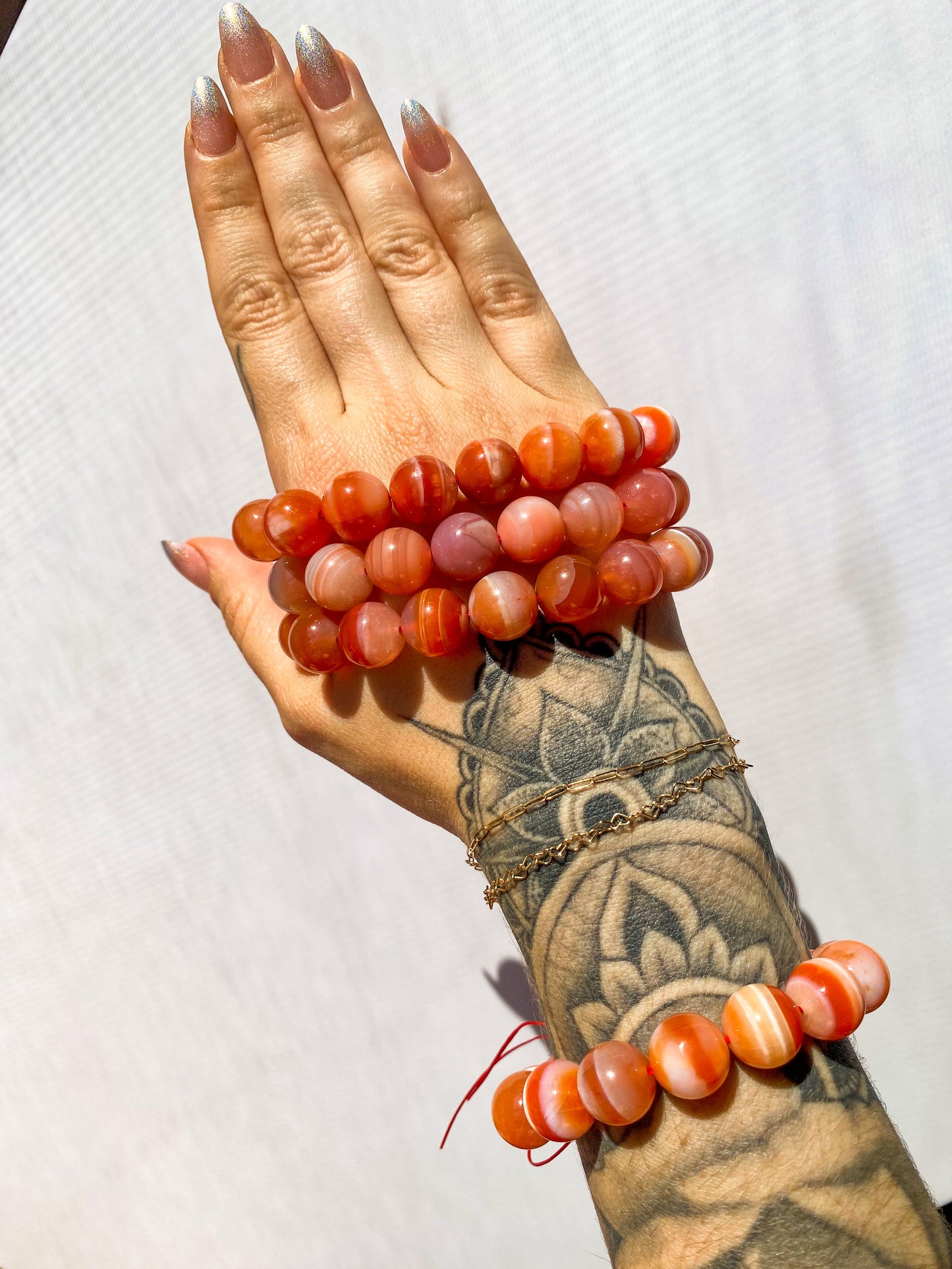 Carnelian Beaded Bracelet