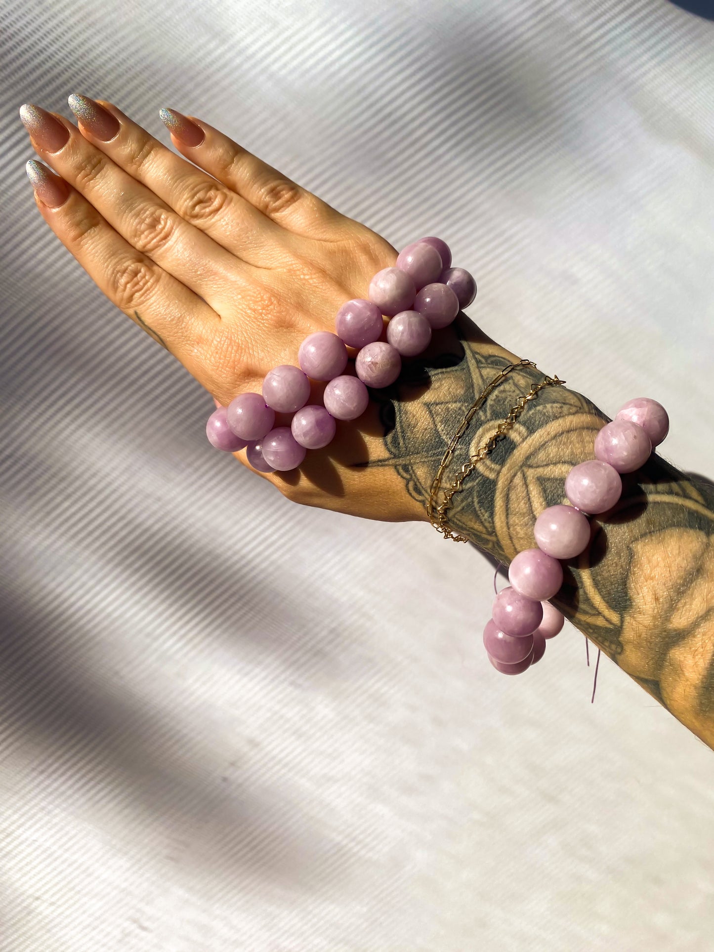 Kunzite Beaded Bracelet