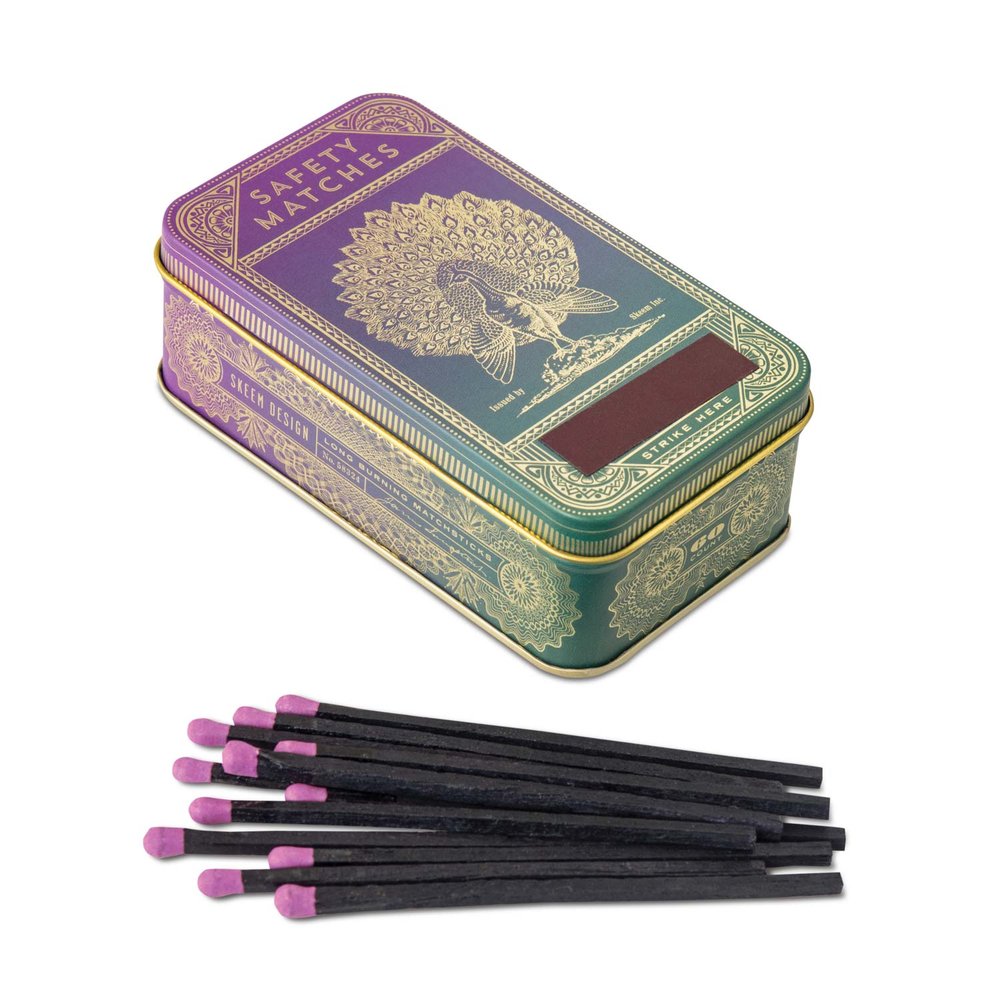 Peacock Match Tin