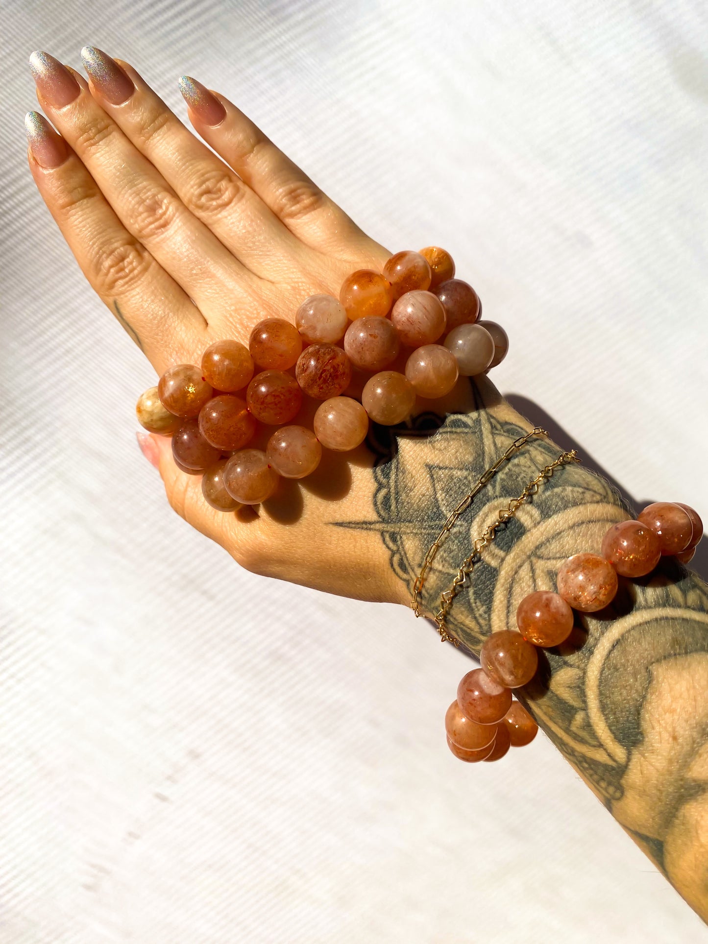 Sunstone Beaded Bracelet