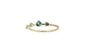 Large Four Step Tourmaline Gradient Ring by Wwake