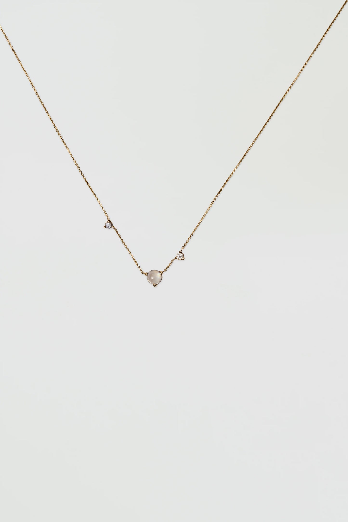 Moonstone Three Step Necklace by Wwake