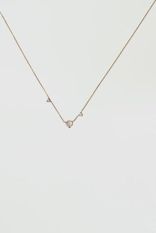 Moonstone Three Step Necklace by Wwake