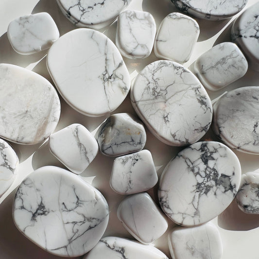 White Howlite Flat Stone
